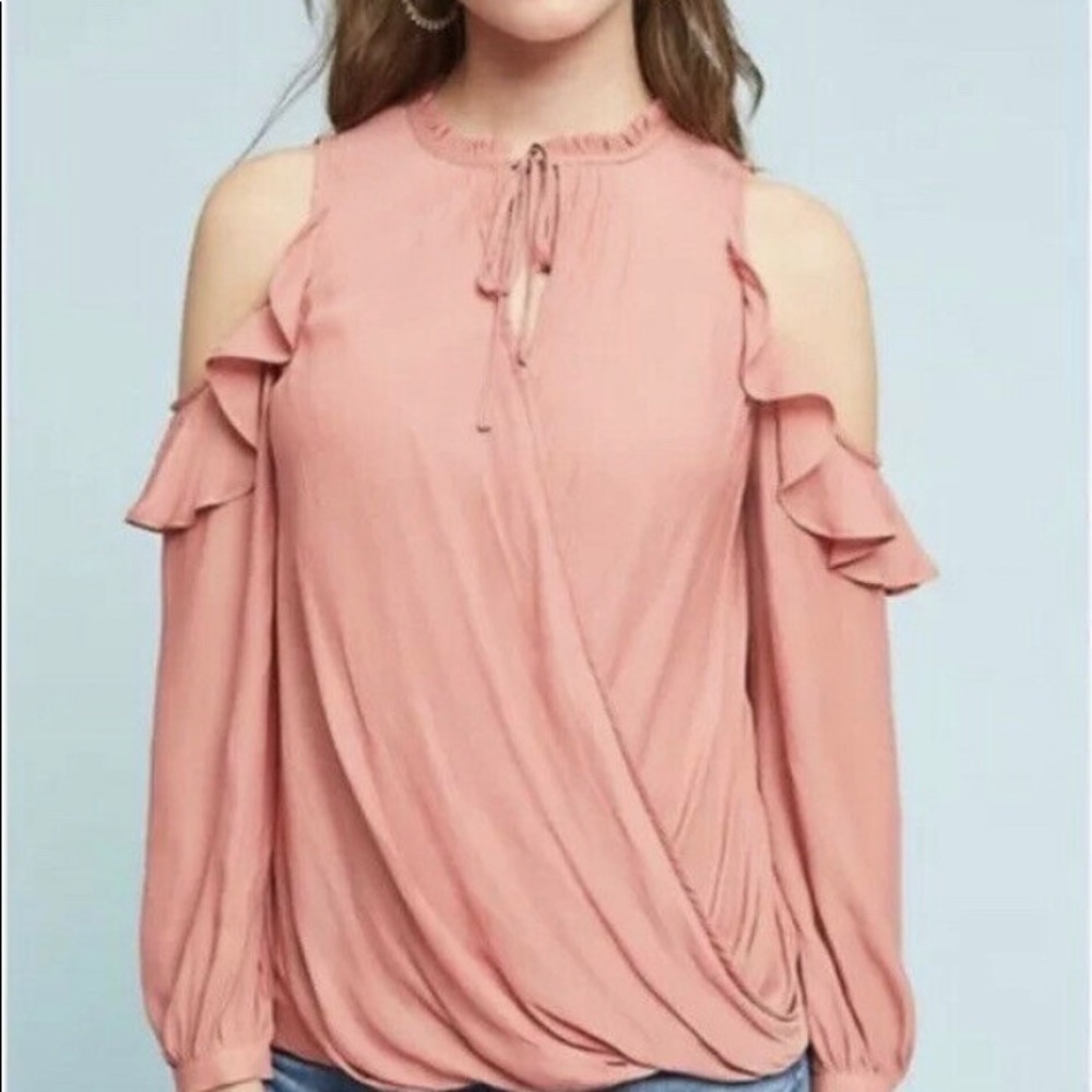 Maeve Liesel Blouse Cold Shoulder Top Size L